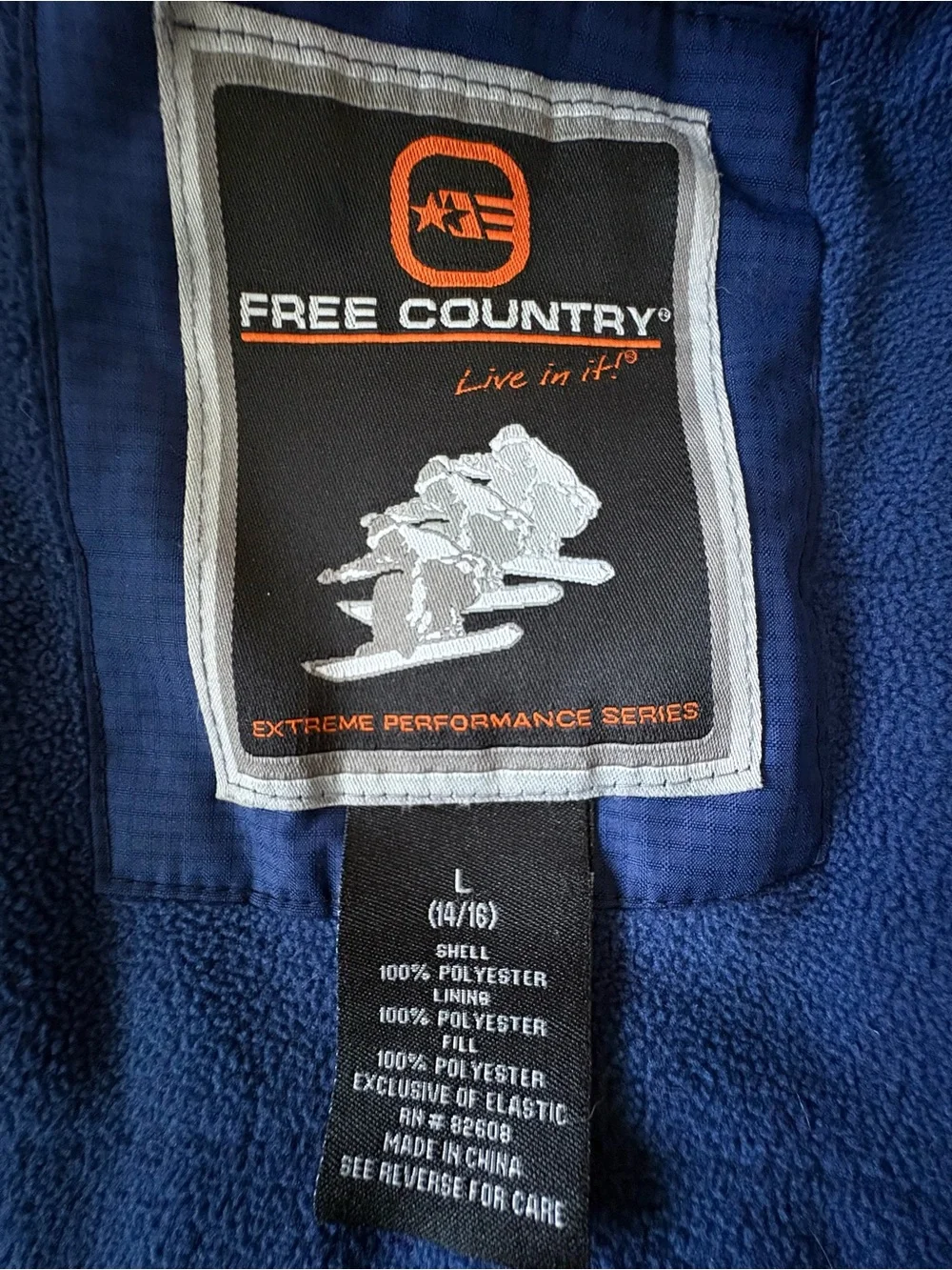 Free Country FCXtreme Boys Youth L 14/16 Winter Jacket Fleece Lined